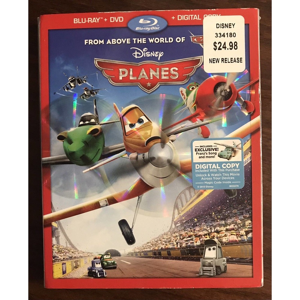 Disney’s Planes Blu-ray DVD Digital W/Slipcover New Sealed